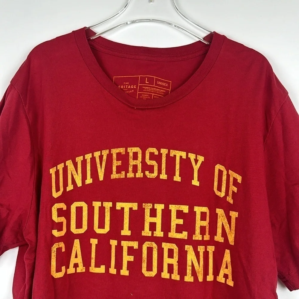 USC Trojans Heritage Cardinal Univ Of So Cal New Vassal Vintage T-Shirt Size L - Picture 2 of 5